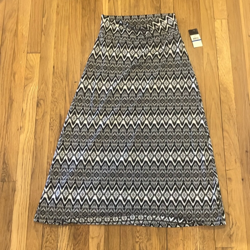 Miss understood black and white tribal kids girls long skirt size xl